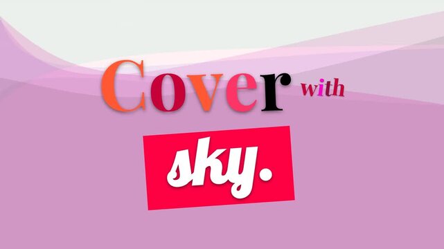 Animated graphic text Cover with sky on a pink wavy background A creative motivation quote for lifestyle content