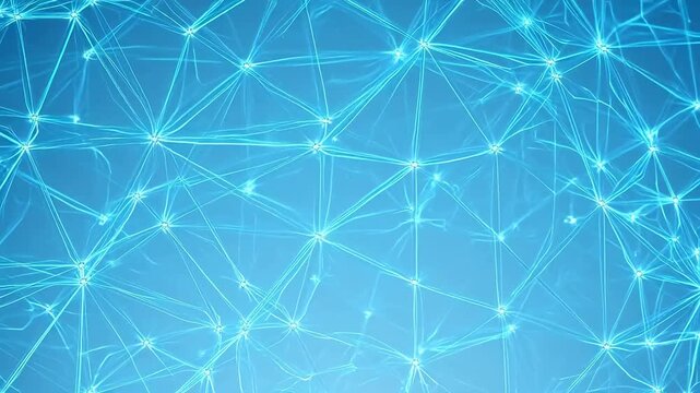 Abstract network pattern on blue background