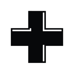 Obraz premium Medical Cross Icon Vector Illustration