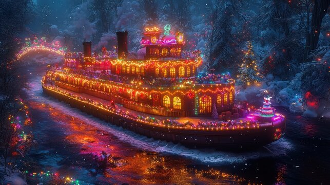 Festive Lightship Cruises Snowy River, Winter Wonderland