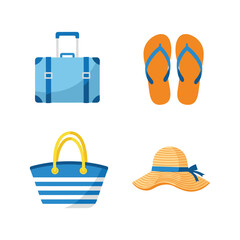 Summer Vacation Travel Essentials Collection.