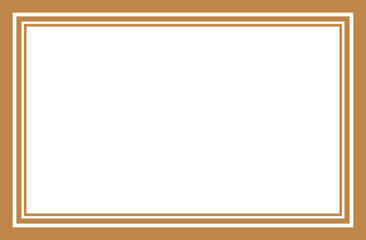Obraz premium Modern Minimalist Gold Triple Border Frame Illustration. 6