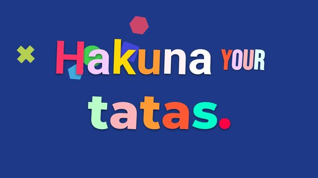 Colorful kinetic typography displays a motivation quote on a blue background perfect for social media