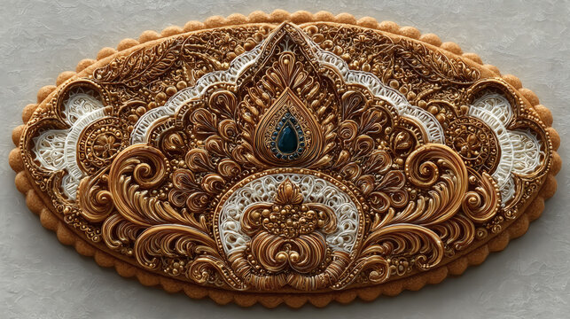 Intricate ornamental cookie