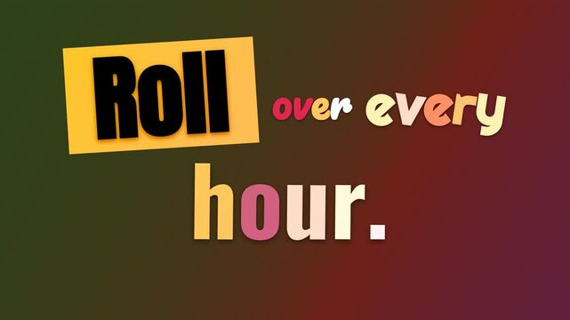 Animated text Roll over every hour on a gradient background for a modern motivation quote