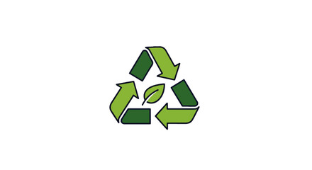 Recycle Logo Vector &ndash; Green Plant Eco Friendly Recycling and Sustainability Symbol Design