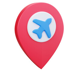 Obraz premium Airport Location Pin Marker