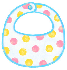 ドット柄のスタイのイラスト ベビーグッズ