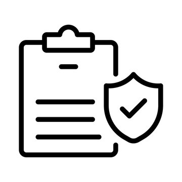 Icon of a clipboard document with a checkmark shield indicating verified fraud prevention