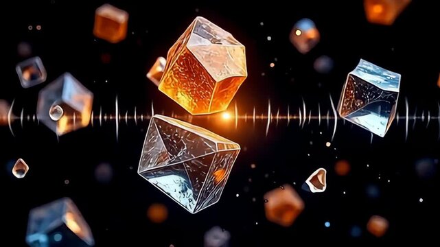 With angstrom tranquil balance, crystalize vitamin shard orb inwardness swim inward refined arcs, gently radiant inward soft orangeness and blues, companion away gruntle oscillation and