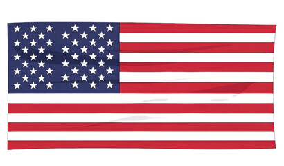 Fototapeta premium A vector graphic illustration of the American flag waving in the wind