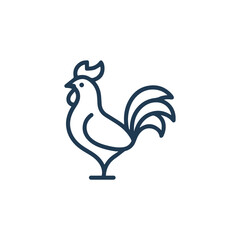 Monoline Rooster Logo