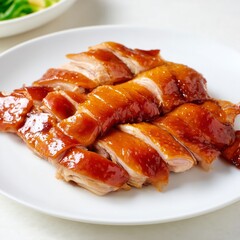 grilled chicken breast,  soy sauce chicken Chinese-style