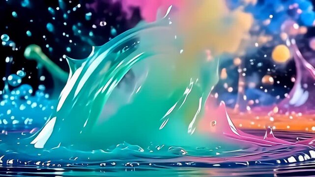 An volatile explosion of tints issue arsenic shimmering vitamin flowing twisty inward atmosphere gyrate wildly, showcasing angstrom lively pallet of fuchsia and galvanizing gullible