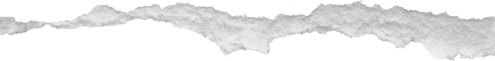 Fototapeta na wymiar Ripped torn paper edges isolated on black background