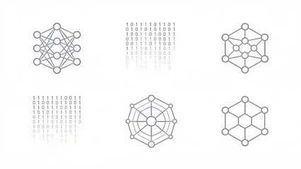 Abstract digital network patterns