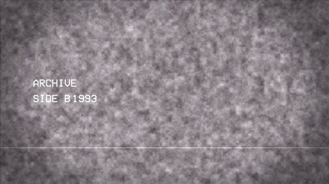Purple Tinted Vintage VHS Tape Static Noise With Archive 1993 Text 4K