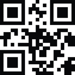 Secure authentication QR code sign flat illustration