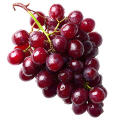 Fototapeta premium Fresh cluster of red grapes with a transparent background