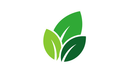 Green Leaves Logo Design Element.