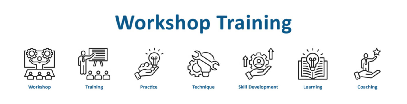 Workshop Training icon banner and collection