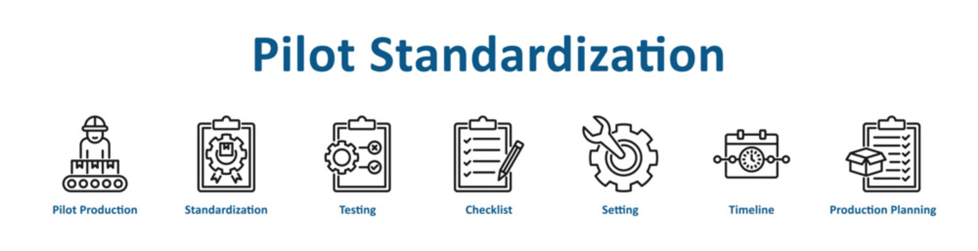 Pilot Standardization icon banner and collection