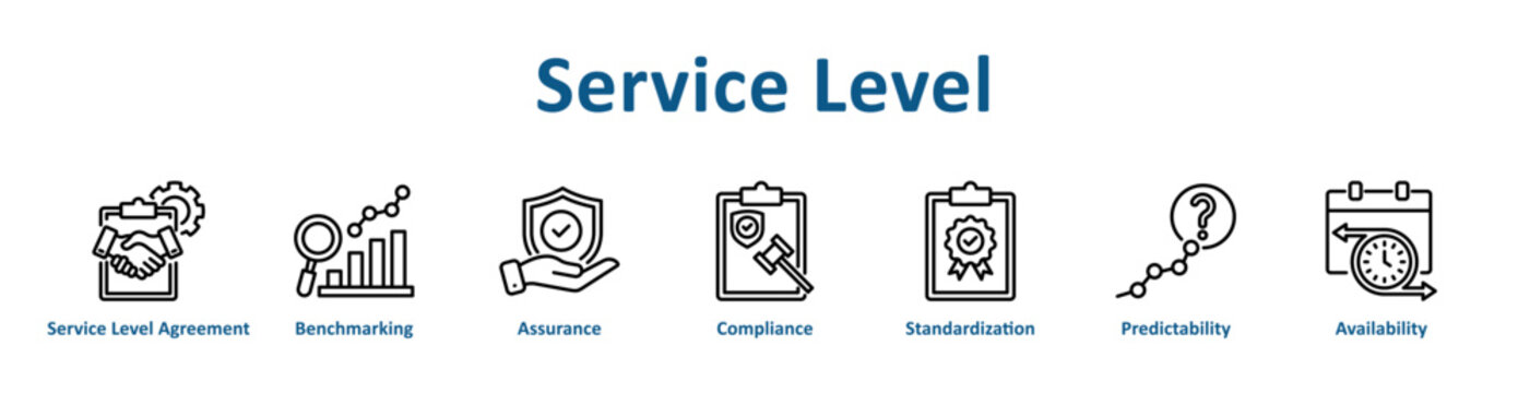 Service Level icon banner and collection