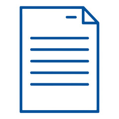 Obraz premium Blue Outline Document with Folded Corner UI Icon for Web Interface