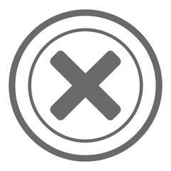Obraz premium Filled Cross Mark in Circle UI Icon for App UI