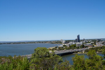 Fototapeta premium Perth view from Kings Park - Capital of Western Australia