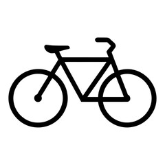 Obraz premium Outline Bicycle Icon for App UI with Thin Line Stroke