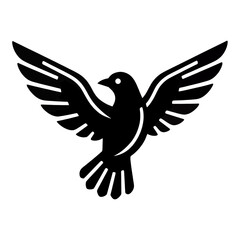 Obraz premium Outline Flying Dove Bird UI Icon for App UI