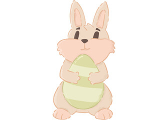 Obraz premium easter bunny holding and egg