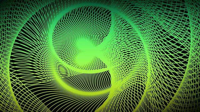 Parallel lines that dynamically warp and flow across the black background. Motion background- Digital dynamic cyber wave animation. Light curve line motion- Many illuminated line dance performances.