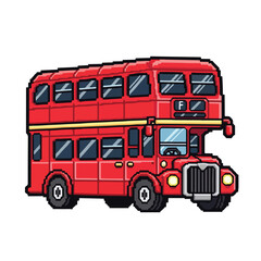 Classic Red Double Decker Bus Icon