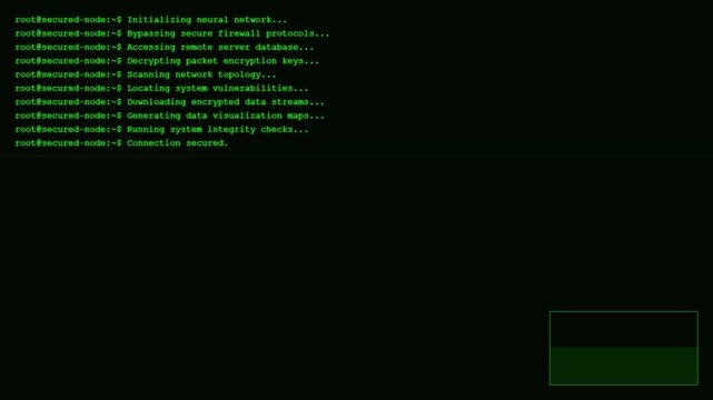 Terminal Command Line Interface with Hacking Process and Activate Windows Notification.