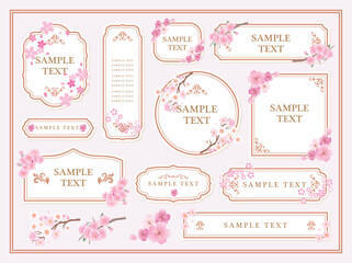 フレーム飾り枠　桜の花