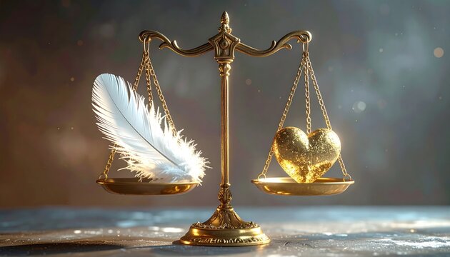 Balance of Heart and Feather - A Symbolic Weighing of Values.