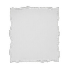 Fototapeta premium Blank white paper scrap with torn rough edges on transparent background