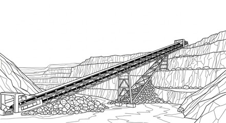 Vintage Train Track Illustration. © SEFI