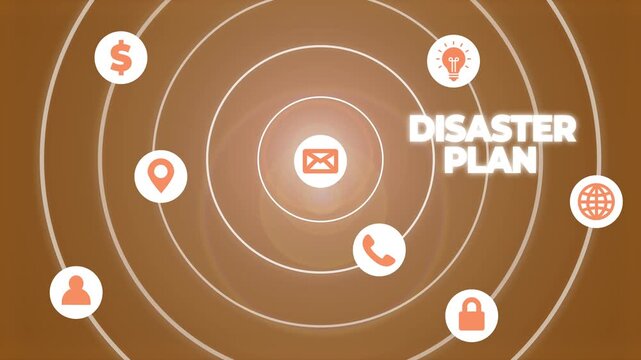 Disaster plan icons set vector