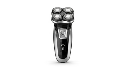 Electric shaver with four heads on a white background