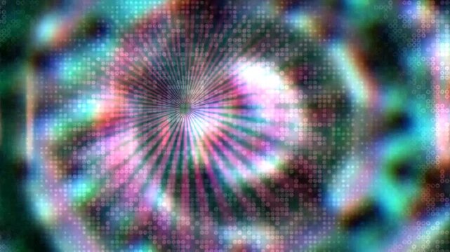 Vibrant colorful pixel art explosion abstract digital background.