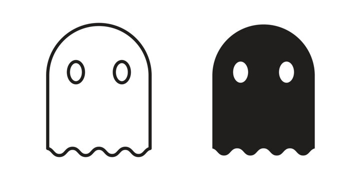 Ghost icon on white background. Simple vector illustration for graphic and web design
