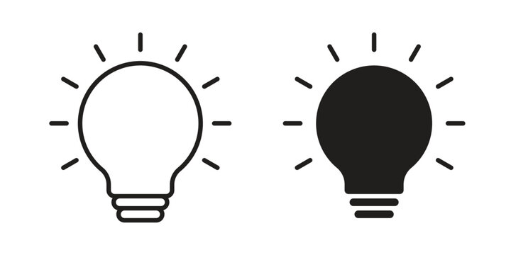 idea icon on white background. Simple vector illustration for graphic and web design