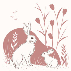 Obraz premium Abstract Easter Organic Shape Background in Neutral Pastel Colors for Modern Seasonal Branding