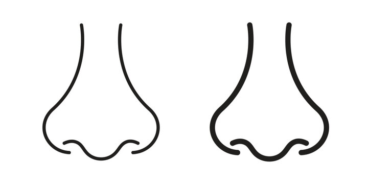 Nose icon on white background. Simple vector illustration for graphic and web design