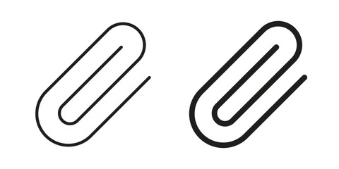 Obraz premium Paperclip icon on white background. Simple vector illustration for graphic and web design