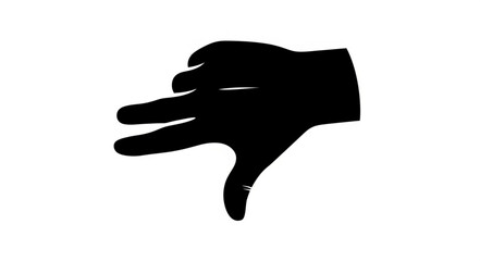 Obraz premium Silhouette of a hand making a dog shadow puppet.