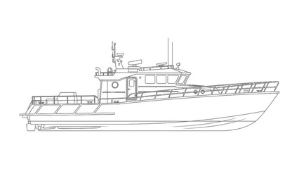 Fototapeta premium Naval Vessel Blueprint: A detailed blueprint of a maritime vessel, offering a technical view of its structure and design, showcasing the precision of naval architecture.
